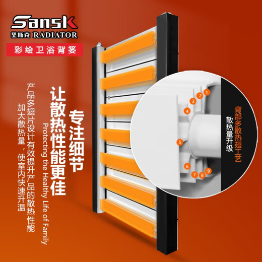 铜铝复合背篓卫浴暖气片艺术暖气片彩绘背篓卫浴暖气片 图案4840*400中 0mm 0mm*0mm
