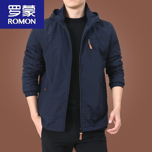 罗蒙（ROMON）冲锋.衣外套男春秋男款户外美式防风防风衣男装男士秋装运动夹克 军绿9898 加 绒款 M