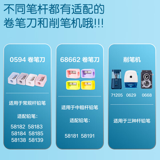 得力（deli）洞洞铅笔30支HB特粗杆易抓握洞洞笔儿童矫正铅笔学生练字笔S967-HB儿童节礼物女孩