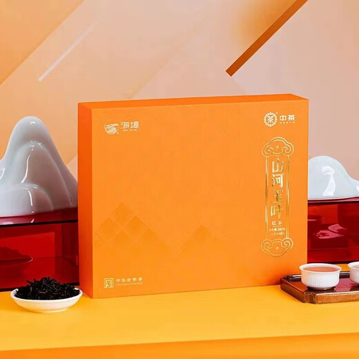 Zhongcha Zhongcha Seawall Tea Mountain River Jade Leaf Black Tea Gift Box CTA6621 Small and Medium Leaf High Incense Gift 240g
