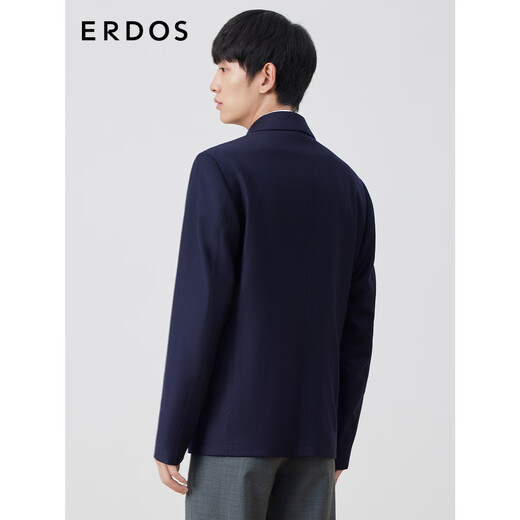 Erdos Frühlings- und Sommer -Wolllicht -Geschäft Pendler gelegentlich vielseitiger leichtes Gewicht einfacher Männerjacke, die blau l 175/96a versteckt