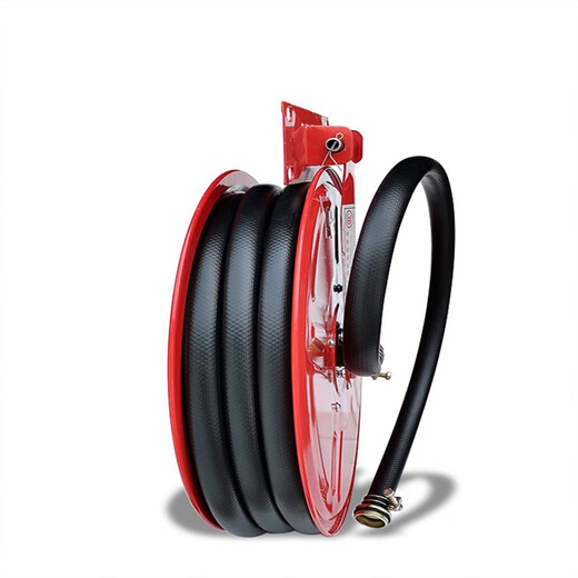 Hose reel water pipe equipment self-rescue hose turntable reel box 20 meters 25 meters 30 meters pipe reel black pipe 20 meters weighs 7 kg