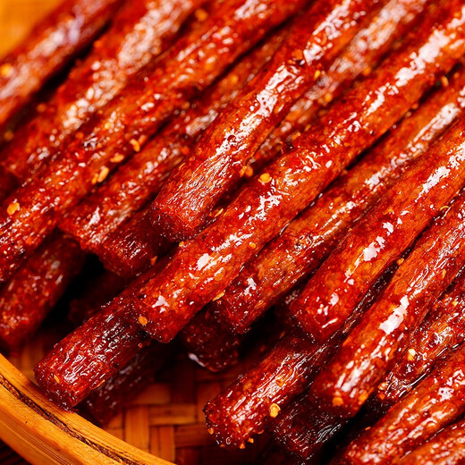 
Junzai's hot chicken tendon spicy strips bag packs with nostalgic childhood snacks gift packs for post-8090s Junzai's hot chicken tendon 4 large bags for 4 small bags 688g