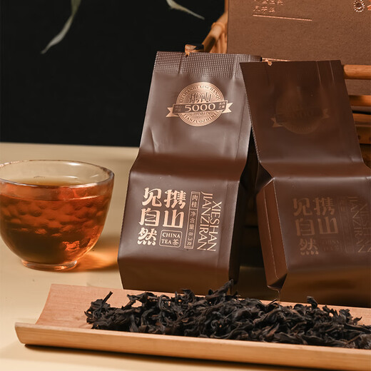 TEA TEA OOLONG de Xiaowen portant Mountain 5000 Wuyi Rock Tea Zhengyan Cinnamon Niveau 49.8G Fire moyen Fiche d'auto-alimentation du thé Cadeau