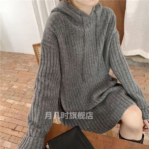 韦戒鲨鱼裤搭配上衣外出秋冬韩版2024新款连帽宽松中长款慵懒风下衣失 9716杏色 L