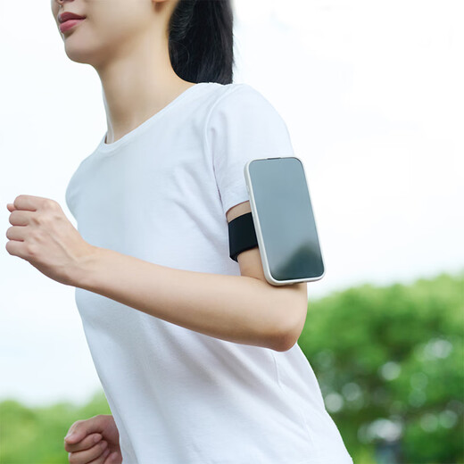 MUJI magnetic buckle arm strap mobile phone holder for sports and fitness ND2MCA4A black length 405*width 50.5mm (expanded size)