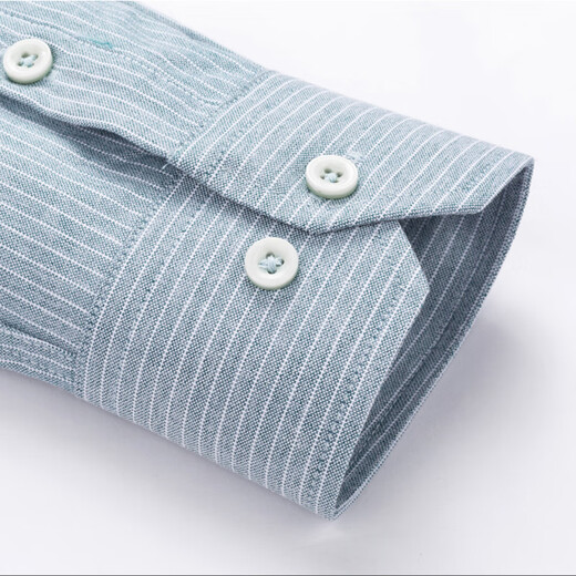 杉杉保暖衬衫男加绒 商务休闲加厚长袖条纹衬衣 CVCT4218加绒款 41