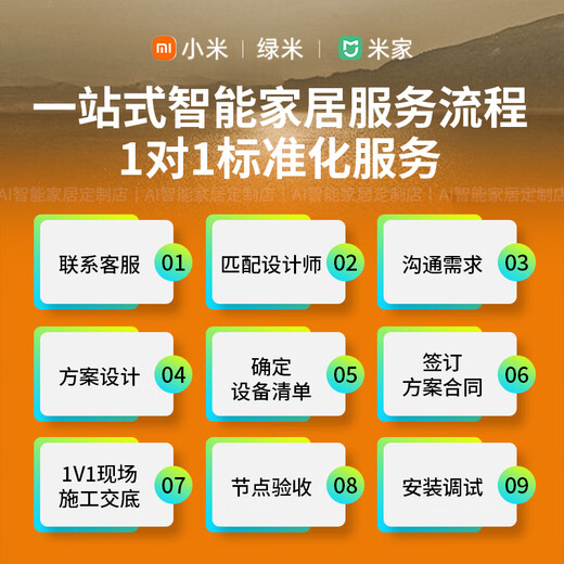 Xiaomi Xiaomi Mijia Whole House Smart Home Control System Set Green Rice Lighting Equipment Hotel Room Custom Design Ordinary Residential Scheme Design + Consultation + List
