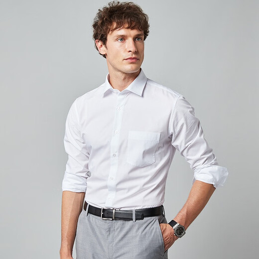 
MAILYARD/Melya long-sleeved shirt Business loose men's white versatile professional shirt 757 white plain tattoo 40
