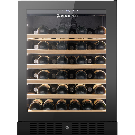VINOPRO red wine cabinet, constant temperature wine cabinet, compressor air-cooled household embedded solid wood wine refrigerator BU-145 single temperature variable frequency model | first-class energy efficiency + air-cooled frost-free 46 bottles