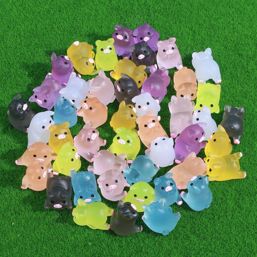 Piglet lumineux Ornements de bureau décoration de bureau créatif créatif mignon de bureau animal ornements jouets lumineux