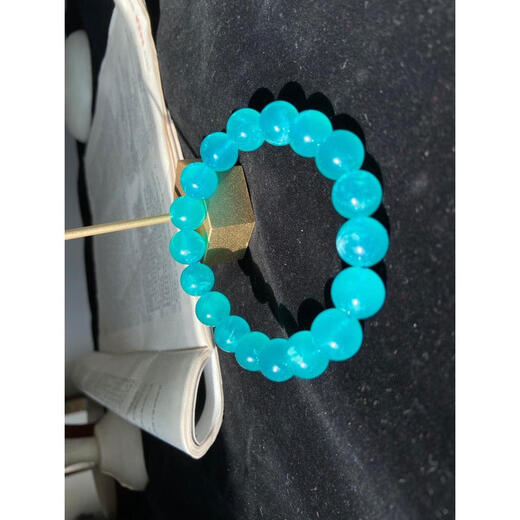 Tingbai 11-12mm natural amazonite bracelet Maldives blue summer crystal bracelet for women niche