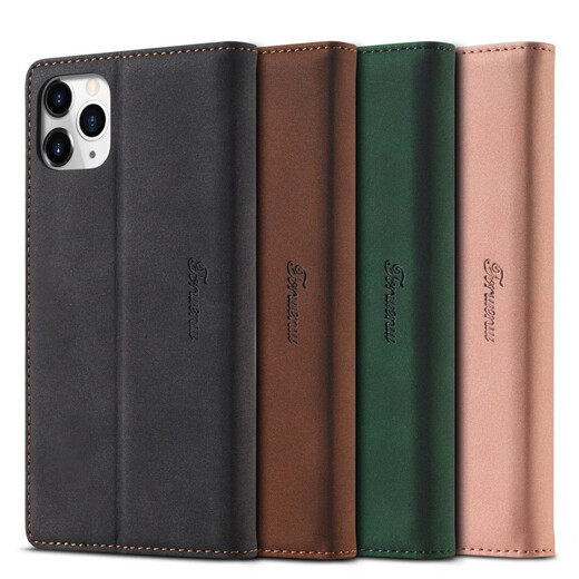 
Suitable for iPhone13 wallet leather case 8Plus mobile phone case skin feeling protective case card Apple 11Pro leather case black iPhone 12 5.4