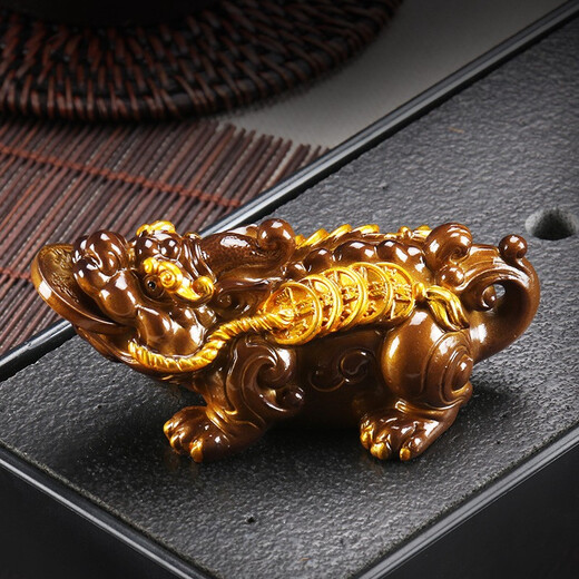 Jingju Golden Toad Color Changing Toad Tea Pet Ornament Zen Tea Ceremony Tea Set Lucky Tea Table Tea Art Decoration Toad Tea Pet Large Color Changing Golden Toad 1 piece