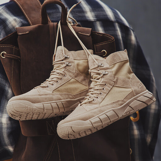 Changxiang Huili Martin Boots Men's Summer New Boots Boots Boots Boots para hombres High Top Shoes Trabajando al aire libre zapatos de moda de montañismo Khaki [actualización] 42