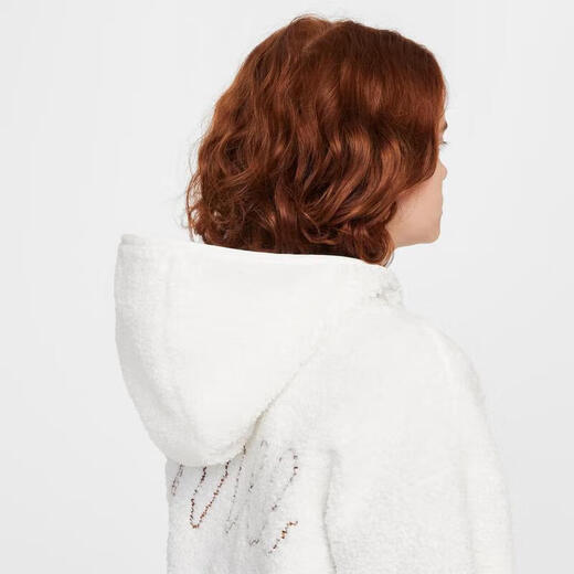 Nike official authentic children's CLUB loop velvet winter new jacket layered sweatshirt jacket HQ4882-133 One size fits all (M)