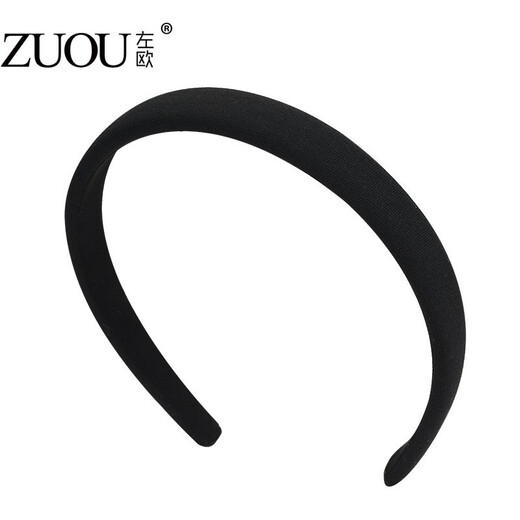 Zuoou solid color wide-brimmed hairpin hairband for daily wear by women, face wash and hair press headband for girls, Korean Internet celebrity press hair ring color, black