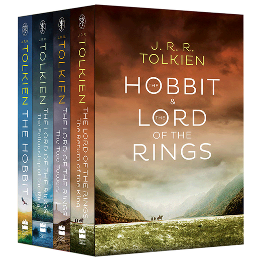 Versión inglesa original de Lord of the Rings 4 volúmenes en caja nueva versión The Hobbit / The Lord of the Rings Boxed Set