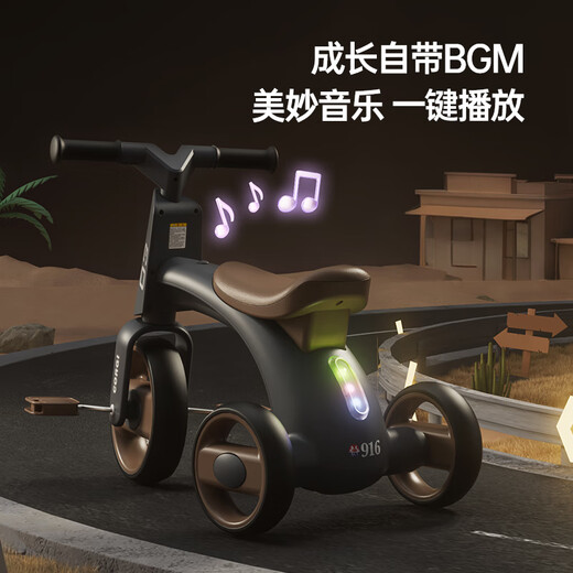 BEICHEN Kinderdreiradfahrrad 1-3-6 Jahre altes Fahrrad Baby Balance Car Baby Kleinkind 2-jährige Kinderauto Rennen Britisch Green [Beleuchtung und Musik + Anti-Roll] Sliding Scooter Geburtstag Kindertag Geschenk