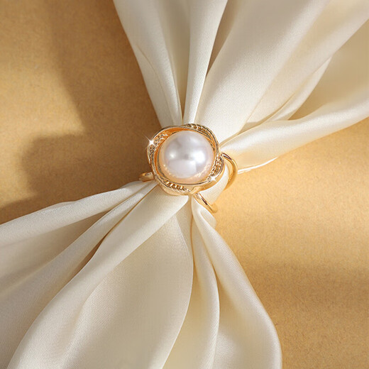 Fanny Rabbit high-end silk scarf buckle women's brooch autumn and winter shawl buckle tie corner knotted buckle versatile female small streamer ring buckle 3 pack silk scarf buckle-gift for girlfriend