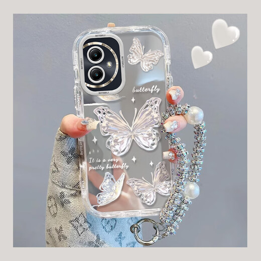 
My choice is suitable for Honor 100 mobile phone case 90pro new 80GT mirror ins style 70 all-inclusive butterfly 60SE bracelet 50 small fresh 30S creative anti-fall 20 youth version protection soft k846 blue butterfly + bracelet Honor 30 Pro