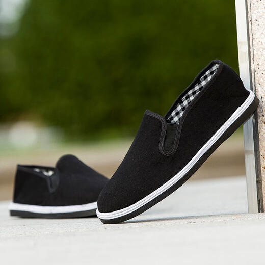 
Red and green century-old Beijing cloth shoes men's breathable traditional cloth shoes black soft sole anti-slip work shoes one-foot labor protection shoes daddy shoes thousand-layer sole cloth shoes 44
