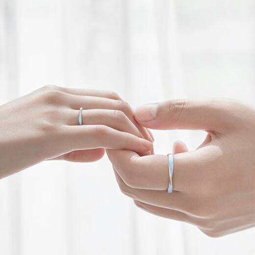 Dirholl Mobius luminous platinum ring PT950 platinum couple ring high-end 520 Valentine's Day gift for girlfriend, light luxury model - luminous pair ring - no engraving