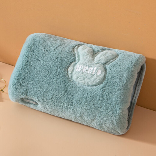 Nuanyi hot water bag, hand warmer, baby electric heater, explosion-proof, cute short rabbit green