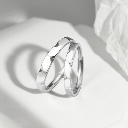 Fanci Couple Rings Silver Open Ring Single Ring Female Silver Birthday Confession Surprise Gift for Girlfriend Simple Love Ring Single Ring