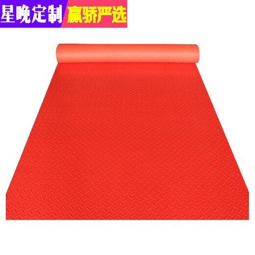 Star Night PVC floor mat plastic anti-slip mat waterproof and moisture-proof floor glue wear-resistant stair floor mat door mat large area red copper coin pattern 1.2 meters wide * 1 meter long unit price (Oxford style)