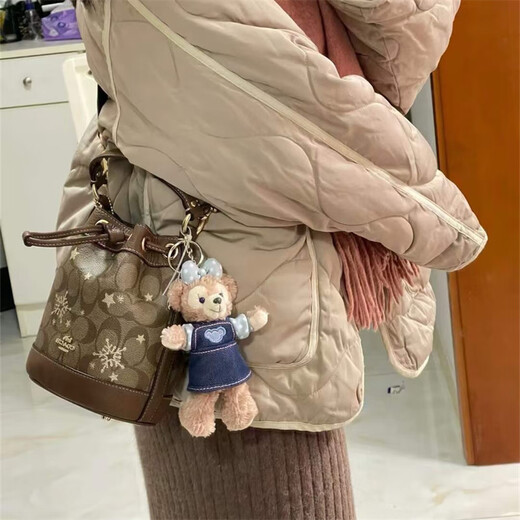 CoaCH (COACH) women's bag dempsey printed drawstring mini bucket bag single shoulder crossbody bag snowflake printed CN679-IMWD9 size approximately 17*15*10cm