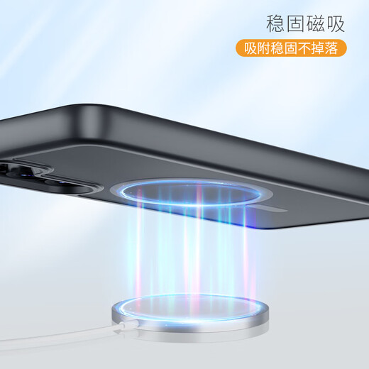 TGVI'S Samsung S23 mobile phone case magnetic charging magsafe transparent Galaxy silicone anti-fall anti-slip anti-fingerprint protective case [Magsafe magnetic case] transparent [National seven warehouse delivery Lightning arrival home]