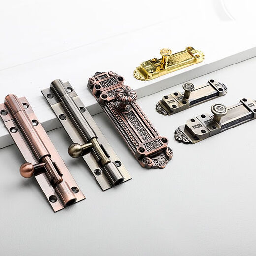 Fest verdickte helle Latch-Antike Red Bronze Anti-Diebstahl-Latch-Holztür-Baugruppe Fenster Latch Bronze Latch 9203 Gold-4 Zoll