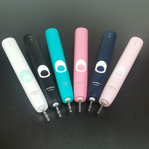 飞利浦（PHILIPS）电动牙刷成人6877HX682P全自动感应充电式声波震动智能9192 散装HX681G主机蓝色送4刷头