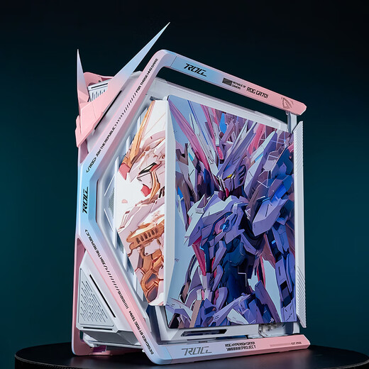 ASUS ROG GR701 God of Creation Châssis blanc Série Fubuki EVA personnalisé Impression UV changement de couleur thème tour complète châssis personnalisé Cuir suédé personnalisé ARGB ensemble complet de panneaux lumineux Symphony Gundam châssis blanc + angle de combat + panneau de lumière UV Personnalisation de la solution existante