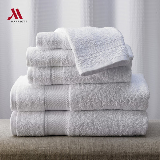 SHOPMARRIOTT Marriott Hotel Towel Combination Five-star Hotel Pure Cotton Side Scarf Water-absorbing Face Washing Household Bath Towel (76x147cm/693g) 1 piece