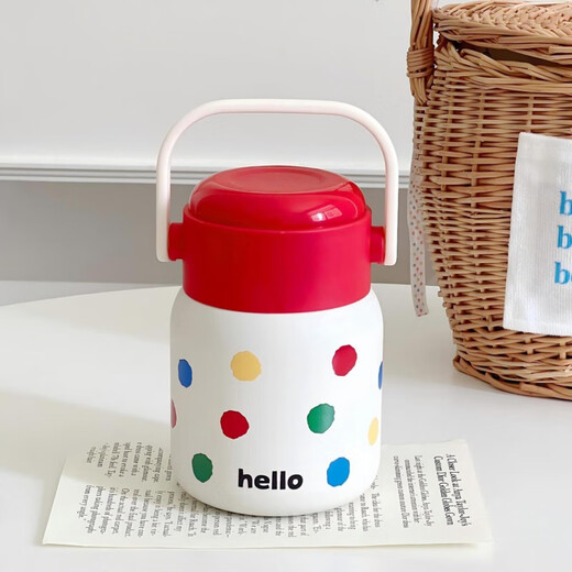 Qinkai's new Internet celebrity ins stew pot 316 stainless steel office worker insulation stew cup Tremella bird's nest cup thermos cup large 500ml tulip white-316 inner tank free folding