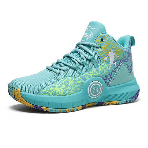 Schnelle Basketballschuhe Mamba Spirituelle Sportschuhe Reibung wird klingen, wenn sie für Teenager Mittelschule Schülern Beton Basketballschuhe Kriegstiefel grün 695 Reibung Sound 38