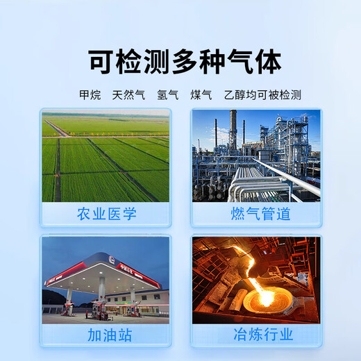 云启格定制可燃气体检测仪手持式便携检测天然气狗鼻子煤气泄漏报警器 升级款SW733B多量程语音播报锂电充电