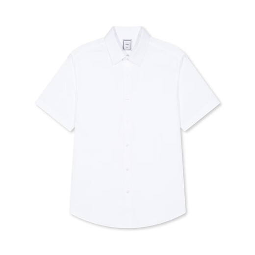 GXG men's basic classic business iron-free multi-color short-sleeved shirt for men easy to care White S