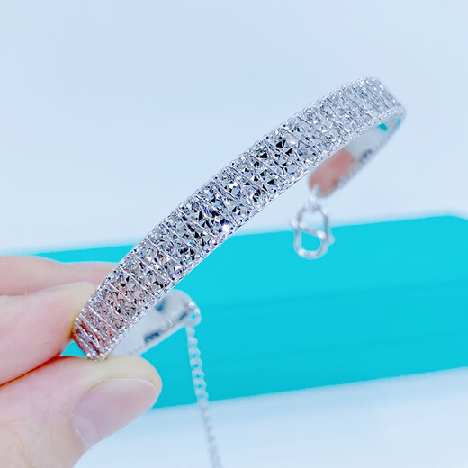 Heye Jewelry Explosive Starry Net Brushed Platinum Bracelet Women's Bracelet pt950 Women's Platinum Opening Adjustment 10.09g Can be worn with a net hand circumference of 14cm to 16cm