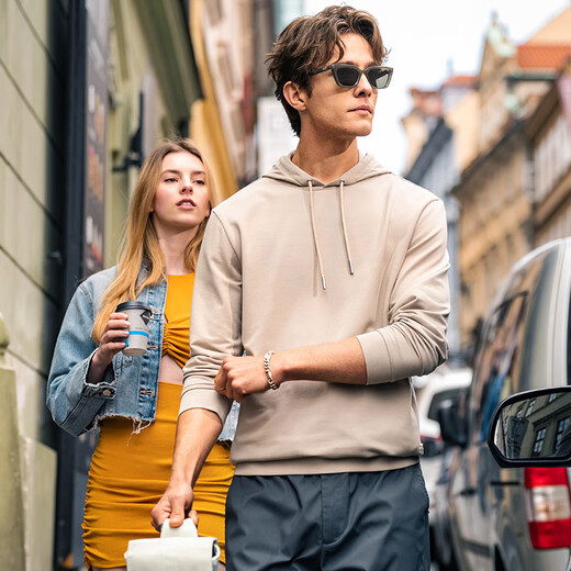 
Mr. Bu Bu’s thin base sweatshirt for men casual hooded men’s inner top 2025 new product KT15763 Zipper pocket-Bronze M (170)
