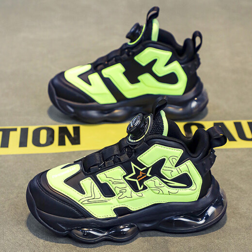 361 Kinderschuhe, Jungenluftkissen Basketballschuhe, Frühlings -Kinder -Running -Turnschuhe, praktische Reibungsgeräusche von Teenagern 6198 Schwarz und Weiß 35 Größen