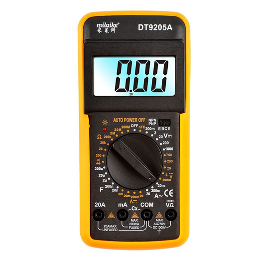 米莱科电工DT9205A+高精度智能万用表数字万能表防烧自动关机便携式家用 DT9205A（电池+表笔）