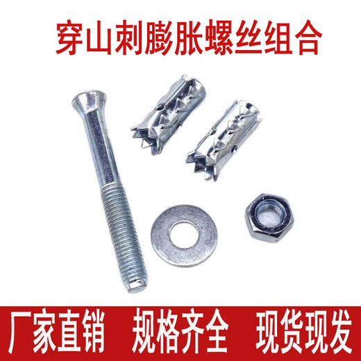 XMSJ穿山刺胀栓砌块砖泡沫轻体砖专用膨胀螺栓加气块鱼鳞拉爆膨胀螺丝 外膨胀M8250打孔12130个