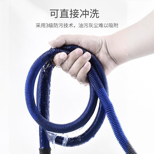 Giant wood high-pressure car wash water gun grabs household artifact telescopic water pipe hose tap water nozzle flushing spray gun pressurized 50 times spiral pressurized 22 meters set