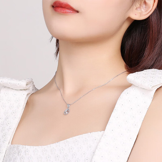 Saturday Fortune (ZLF) PT950 Platinum Pendant Women's Platinum Car Flower Sparkling Hollow Water Drop Pendant Yuedong 1.87g