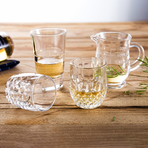 Jingling glass shot glass, one or two spirits glass, household wine cup, white wine glass, one cup, tall glass, wine glass, wine set, tall white wine glass, type B