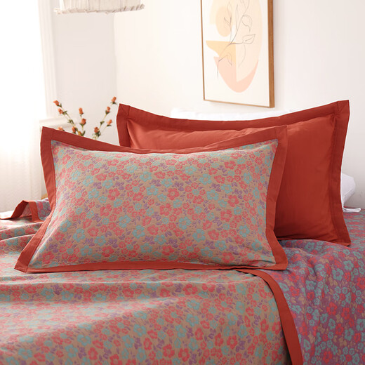A pair of Ruiqin strap pure cotton household anti-slip non-falling cover cotton pillow thickened pillow core liner cover a pair of adult camellia love pink pillowcases A pair of Ruiqin strap pure cotton household anti-slip non-falling cover cotton pillow thickened pillow core liner cover a pair of adult camellia love pink pillowcases