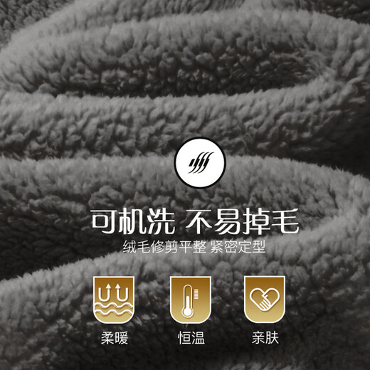 Bo Naling Nightgown Men's Bathrobe Men's Winter Plus Velvet Thickened Long Pajamas Coral Velvet Style Bathrobe Plus Size Large Size Light Luxury Warmth Men's Bathrobe Black Gray XL